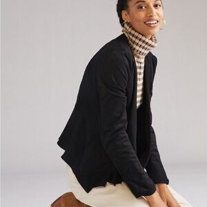 Hutch Draped Faux Suede Jacket XS NWT